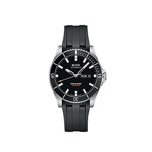 ~h[ I[VX^[ Yrv Mido Ocean Star Captain V M026.430.17.051.00 Black / Black Rubber Analog Automatic Men's Watch