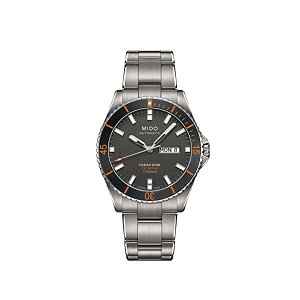~h[ I[VX^[ Yrv Mido Ocean Star Captain V M026.430.44.061.00 Grey / Silver Titanium Analog Automatic Men's Watch
