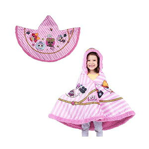 LOLTvCY t[fB[ p[J[ uPbg q LbY h ObY Franco Kids Bedding Super Soft and Cozy Snuggle Wrap Hoodie Blanket, 55" x 31", L.O.L. Surprise