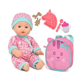 ベビードール 赤ちゃん人形 着せ替え おままごと Baby Dollith Backpack Carrier, Dolleeding Set Accessories, 12 Inch Dollith Baby Bottle and Mini Dollackpack