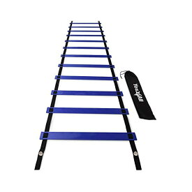 スポーツ トレーニングギア 練習 トレーナー フィットネス 自主練 部活 自宅トレーニング おうち時間 筋トレ Yes4All Ultimate Agility Ladder - Agility Speed and Balance Training Ladder for All Ages with Multi Choice 8, 12, 20 Rungs - Included Carry Bag