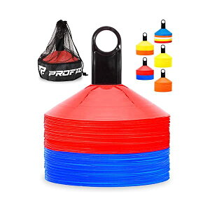 TbJ[ tbg{[ X|[c g[jOMA K g[i[ tBbglX   g[jO  ؃g Pro Disc Cones (Set of 50) - Agility Soccer Cones with Carry Bag and Holder 