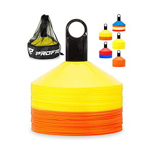 TbJ[ tbg{[ X|[c g[jOMA K g[i[ tBbglX   g[jO  ؃g Pro Disc Cones (Set of 50) - Agility Soccer Cones with Carry Bag and Holder 