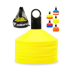 TbJ[ tbg{[ X|[c g[jOMA K g[i[ tBbglX   g[jO  ؃g Pro Disc Cones (Set of 50) - Agility Soccer Cones with Carry Bag and Holder 