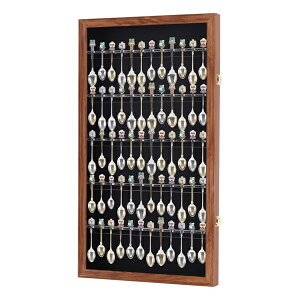 Xv[bN P[X 60{[\ fBXvC UVveNg ؐ Oh~ bN EH[ibgdグ (Xv[͕t܂)60 Spoon Rack Display Case Holder Wall Cabinet, UV Protection, Lockabl