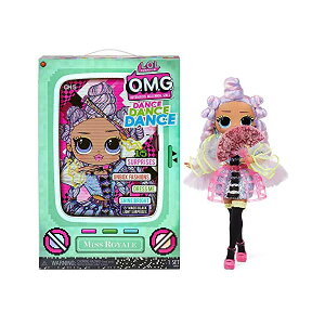 LOL�T�v���C�Y �_���X�_���X�_���X �}�W�b�N�u���b�N���C�g LOL Surprise OMG Dance Dance Dance Miss Royale Fashion Doll with 15 Surprises Including Magic Black Light, Shoes, Hair Brush, Doll Stand and TV Package Great Gift for Girls Ag