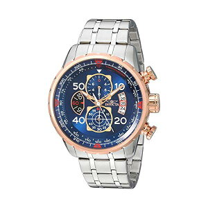 CrN^ rv INVICTA CBN^ v ArG[^[ Invicta Men's 17203 AVIATOR Stainless Steel and 18k Rose Gold Ion-Plated Watch