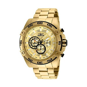 CrN^ rv INVICTA CBN^ v Xs[hEFC Invicta Men's 25535 Speedway Quartz Chronograph Gold Dial Watch