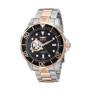 CrN^ rv INVICTA CBN^ v OhhCo[ Invicta Men's 13708 Grand Diver Automatic Black Textured Dial Two-Tone Stainless Steel Watch