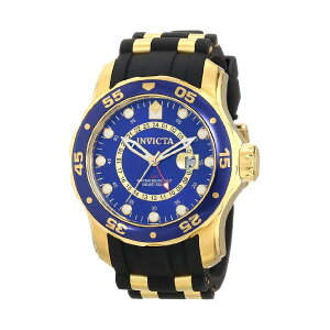 CrN^ rv INVICTA CBN^ v v_Co[ Invicta Men's 6993 Pro Diver Collection GMT Blue Dial Black Polyurethane Watch