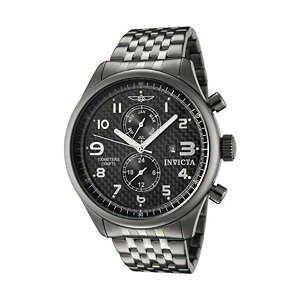 CrN^ rv INVICTA CBN^ v Invicta Men's 0368 II Collection Gunmetal Ion-Plated Stainless Steel Date Watch