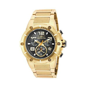 CrN^ rv INVICTA CBN^ v Xs[hEFC Invicta Speedway Chronograph Black Dial Gold Ion-plated Mens Watch 19530
