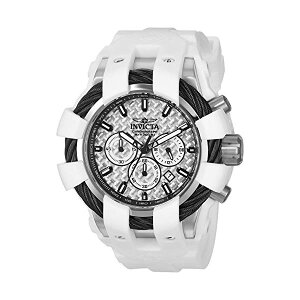 CrN^ rv INVICTA CBN^ v {g Invicta Men's 'Bolt' Quartz Stainless Steel and Silicone Casual Watch, Color:White (Model: 23857)