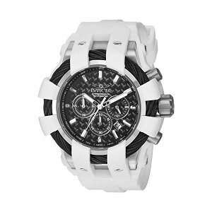 CrN^ rv INVICTA CBN^ v {g Invicta Men's 'Bolt' Quartz Stainless Steel and Silicone Casual Watch, Color:White (Model: 23856)
