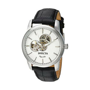 CrN^ rv INVICTA CBN^ v IuWF D A[g Invicta Men's 'Objet D Art' Automatic Stainless Steel and Leather Casual Watch, Color:Black (Model: 22616)