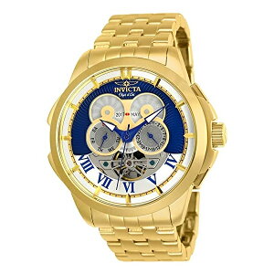 CrN^ rv INVICTA CBN^ v IuWF D A[g 25581 - INVICTA Objet D Art Men 48mm Stainless Steel Gold Blue+Silver dial TY2503 Automatic