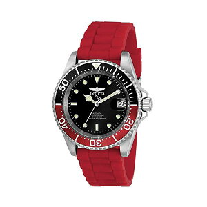 CrN^ rv INVICTA CBN^ v v_Co[ Invicta Men's 'Pro Diver' Automatic Stainless Steel and Silicone Diving Watch, Color:Red (Model: 23680)