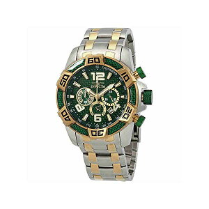 CrN^ rv INVICTA CBN^ v v_Co[ Invicta Men's 25857 Pro Diver Quartz Chronograph Green Dial Watch