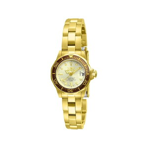 �C�����B�N�^ ���f�B�[�X 12527 �u�v���_�C�o�[�v 18K �S�[���h �C�I�����b�L �X�e�����X�X�`�[�� �V�����p�� �_�C���� �u���X���b�g �E�H�b�` Invicta Women's 12527 Pro-Diver 18k Gold Ion-Plated Stainless Ste