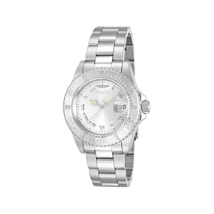 �C�����B�N�^ ���f�B�[�X 12819 �v�� �_�C�o�[ �V���o�[ �_�C���� �_�C�������h �A�N�Z���g �E�H�b�` Invicta Women's 12819 Pro Diver Silver Dial Diamond Accented Watch