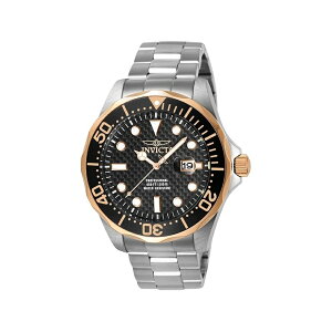 �C�����B�N�^ �����Y 12567 �v�� �_�C�o�[ �u���b�N �J�[�{���t�@�C�o�[ �_�C���� �X�e�����X�X�`�[�� �E�H�b�` Invicta Men's 12567 Pro Diver Black Carbon Fiber Dial Stainless Steel Watch