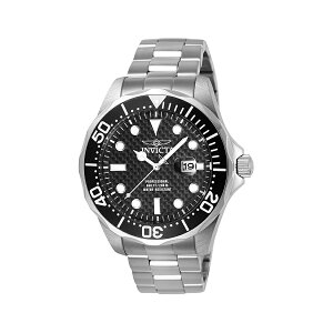 �C�����B�N�^ �����Y 12562X �v�� �_�C�o�[ �u���b�N �J�[�{���t�@�C�o�[ �_�C���� �X�e�����X�X�`�[�� �E�H�b�` Invicta Men's 12562X Pro Diver Black Carbon Fiber Dial Stainless Steel Watch