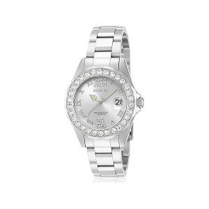 �C�����B�N�^ ���f�B�[�X 15251 �v�� �_�C�o�[ �V���o�[ �_�C���� �N���X�^�� �A�N�Z���g �X�e�����X�X�`�[�� �E�H�b�` Invicta Women's 15251 Pro Diver Silver Dial Crystal Accented Stainless Steel Watch