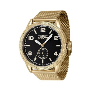 �C�����B�N�^ ���B���e�[�W �����Y 44mm �X�e�����X�X�`�[�� �S�[���h �u���b�N �_�C���� VH60 �N�H�[�c Invicta Vintage Men 44mm Stainless Steel Gold Black dial VH60 Quartz