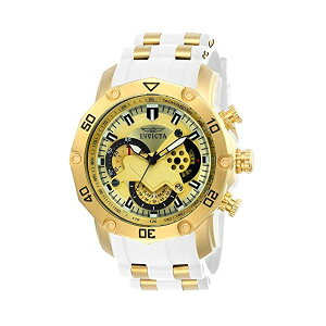 �C���r�N�^ �r���v INVICTA �C�����B�N�^ �v���_�C�o�[ �����Y �j���p 23424 Invicta Men's Pro Diver Stainless Steel Quartz Watch with Silicone Strap, White, 26