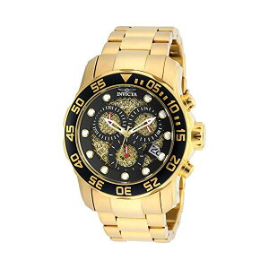 �C���r�N�^ �r���v INVICTA �C�����B�N�^ �v���_�C�o�[ �����Y �j���p 19837 Invicta Men's 19837SYB Pro Diver 18k Gold Ion-Plated Stainless Steel Watch