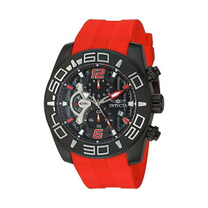 �C���r�N�^ �r���v INVICTA �C�����B�N�^ �v���_�C�o�[ �����Y �j���p 22810 Invicta Men's Pro Diver Stainless Steel Quartz Watch with Silicone Strap, red, 25 (Model: 22810)