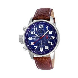 インビクタ 腕時計 INVICTA インヴィクタ フォース メンズ 男性用 3328 Invicta Men's 3328 Force Collection Stainless Steel Left-Handed Watch with Leather Band, Brown/Blue Dial