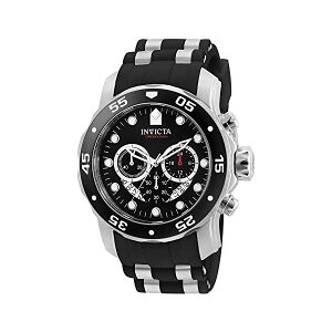 CrN^ rv INVICTA CBN^ v_Co[ Y jp 6977 Invicta Men's 6977 Pro Diver Collection Chronograph Black Dial Black Polyurethane Watch