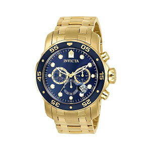CrN^ rv INVICTA CBN^ v_Co[ Y jp 0073 Invicta Men's Pro Diver Collection Chronograph 18k Gold-Plated Watch with Link Bracelet