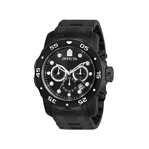 CrN^ rv INVICTA CBN^ v_Co[ Y jp 0076 Invicta Men's 0076 Pro Diver Collection Chronograph Black Ion-Plated Stainless Steel Watch