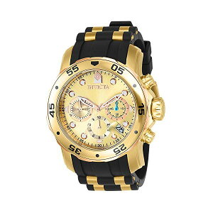 �C���r�N�^ �r���v INVICTA �C�����B�N�^ �v���_�C�o�[ �����Y �j���p 17884 Invicta Men's 17884 Pro Diver 18k Gold Ion-Plated Stainless Steel Chronograph Watch
