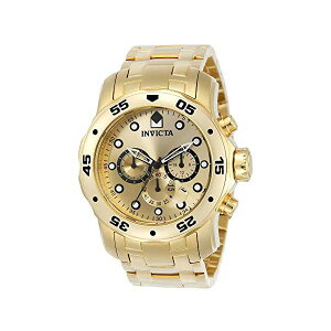 CrN^ rv INVICTA CBN^ v_Co[ Y jp 0074 Invicta Men's 0074 pro Diver Analog Japanese Quartz 18k Gold-Plated Stainless Steel Watch