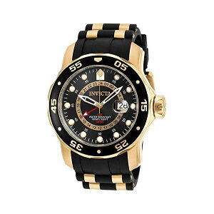 �C���r�N�^ �r���v INVICTA �C�����B�N�^ �v���_�C�o�[ �����Y �j���p 6991 Invicta Men's Pro Diver Collection GMT 18k Gold-Plated Stainless Steel Watch with Black Band
