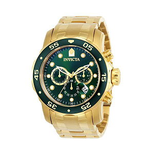 �C���r�N�^ �r���v INVICTA �C�����B�N�^ �v���_�C�o�[ �����Y �j���p 0075 Invicta Men's 0075 Pro Diver Chronograph 18k Gold-Plated Watch
