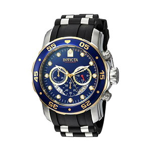 �C���r�N�^ �r���v INVICTA �C�����B�N�^ �v���_�C�o�[ �����Y �j���p 22971 Invicta Men's Pro Diver Stainless Steel Quartz Watch with Silicone Strap, Black, 26 (Model: 22971)