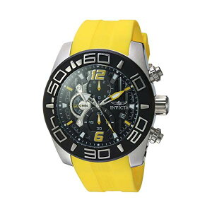 CrN^ rv INVICTA CBN^ v_Co[ Y jp 22808 Invicta Men's Pro Diver Stainless Steel Quartz Watch with Silicone Strap, Yellow, 26 (Model: 22808)