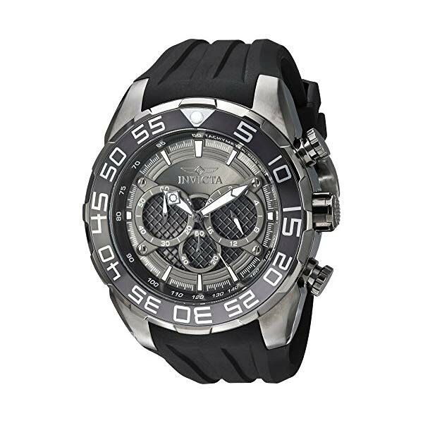インビクタ 腕時計 INVICTA インヴィクタ スピードウェイ メンズ 男性用 26308 Invicta Men's Speedway Stainless Steel Quartz Watch with Silicone Strap, Black, 30 (Model: 26308)