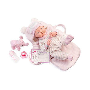 JCgCY xr[h[ Ԃl` ւ ܂܂ WF[V[gCY JC Toys JC Toys - La Newborn Nursery | Deluxe Carry Fabric Basket Soft Body Baby Doll Piece Gift Set | 15.5" Life-Like Soft and Posable Newborn Doll/ Ac