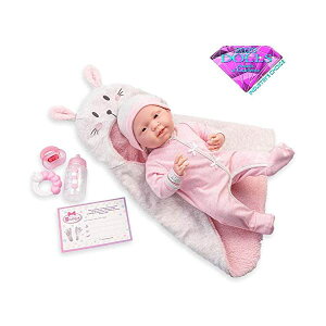 JCトイズ ベビードール 赤ちゃん人形 着せ替え おままごと ジェーシートイズ JC Toys JC Toys - La Newborn Nursery | 8 Piece Bunting Soft Body Baby Dollift Set | 15.5" Life-Like Soft and Posable Newborn Dollith Accessories | Pink