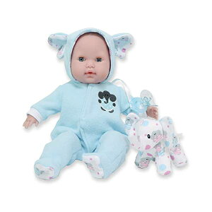 JCgCY xr[h[ Ԃl` ւ ܂܂ WF[V[gCY JC Toys JC Toys 15" Realistic Soft Body Baby Dollith Open/Close Eyes Berenguer Boutique | Elephant Hooded Onesie Theme|Blue | Ages 2+