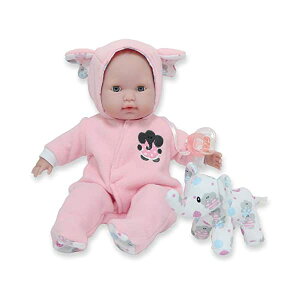 JCgCY xr[h[ Ԃl` ւ ܂܂ WF[V[gCY JC Toys JC Toys 15" Realistic Soft Body Baby Dollith Open/Close Eyes Berenguer Boutique | Elephant Hooded Onesie Theme|Pink | Ages 2+