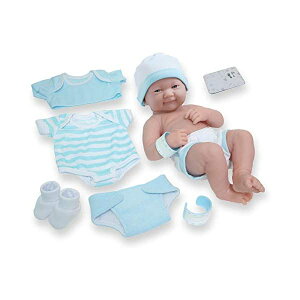 JCgCY xr[h[ Ԃl` ւ ܂܂ WF[V[gCY JC Toys 8 piece Layette Baby Dollift Set | JC Toys - La Newborn Nursery | 14" Life-Like Smiling Newborn Doll/ Accessories | Blue | Ages 2+