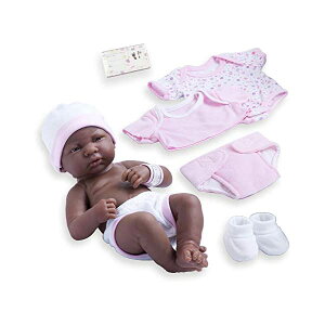 JCgCY xr[h[ Ԃl` ւ ܂܂ WF[V[gCY JC Toys 8 piece Layette Baby Dollift Set | JC Toys - La Newborn Nursery | 14" Life-Like African American Newborn Doll/ Accessories | Pink | Ages 2+