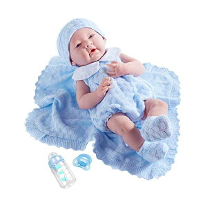 JCgCY xr[h[ Ԃl` ւ ܂܂ WF[V[gCY JC Toys Anatomically Correct Real Boy Baby Doll 15" All-Vinyl Baby Doll JC Toys - La Newborn | Made in Spain | Comes With Blue Knit Outfit and Accessori