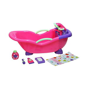 JCgCY xr[h[ Ԃl` ւ ܂܂ WF[V[gCY JC Toys JC Toys for Keeps! Baby Dollathtub and Accessories with Real Working Shower Fits Most Dolls Up to 17", Pink